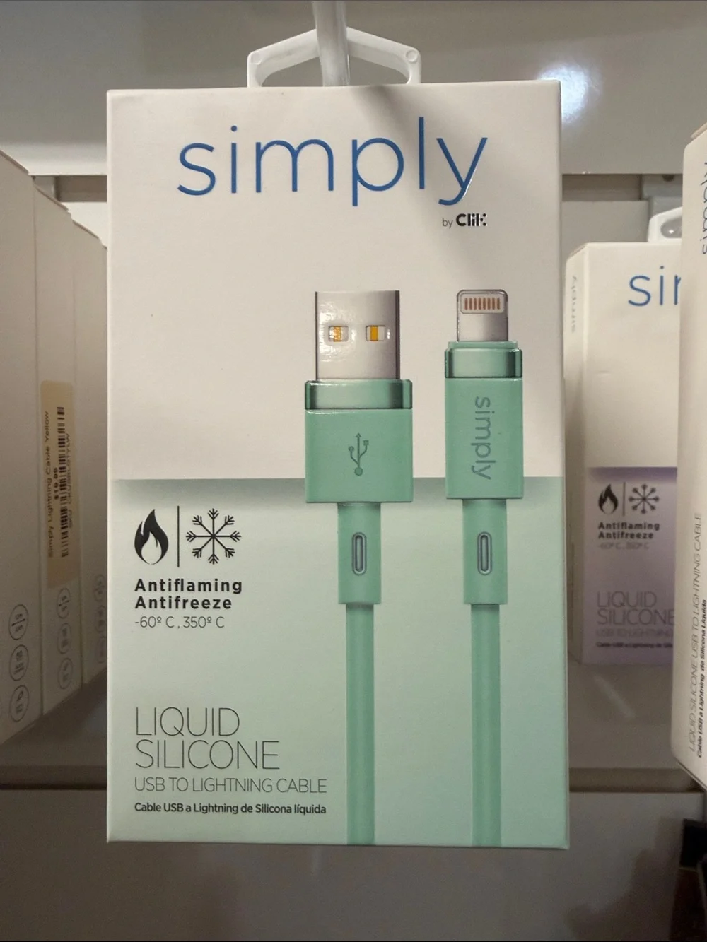 Liquid Silicone USB to Lightning Cable - Lime Green